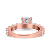 Round Natural Stone Cathedral Ring