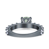 Round Natural Stone Cathedral Ring