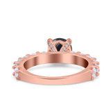 Round Natural Stone Cathedral Ring