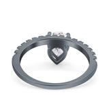 Pear Teardrop Natural Stone Wedding Ring