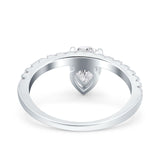 Pear Teardrop Natural Stone Wedding Ring