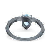 Pear Teardrop Natural Stone Wedding Ring