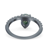 Pear Teardrop Natural Stone Wedding Ring