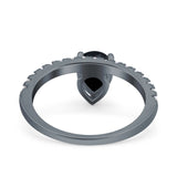 Pear Teardrop Natural Stone Wedding Ring