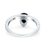 Pear Teardrop Natural Stone Wedding Ring