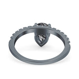 Pear Teardrop Natural Stone Wedding Ring