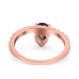 Pear Teardrop Natural Stone Wedding Ring