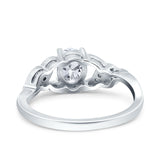 Oval Natural Stone Leaf Split Shank Ring