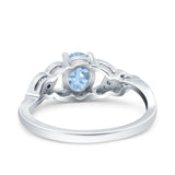 Oval Natural Stone Leaf Split Shank Ring