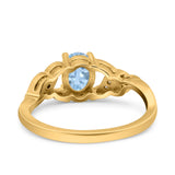 Oval Natural Stone Leaf Split Shank Ring