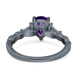 Art Deco Teardrop Pear Ring