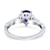 Art Deco Teardrop Pear Ring