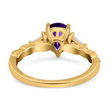 Art Deco Teardrop Pear Ring