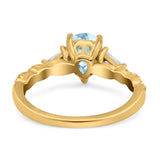 Art Deco Teardrop Pear Ring