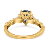 Art Deco Teardrop Pear Ring