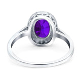 Art Deco Oval Natural Stone Wedding Ring