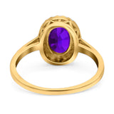 Art Deco Oval Natural Stone Wedding Ring