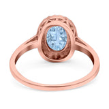 Art Deco Oval Natural Stone Wedding Ring