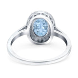 Art Deco Oval Natural Stone Wedding Ring