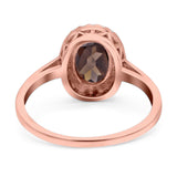 Art Deco Oval Natural Stone Wedding Ring