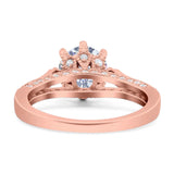 Vintage Style Round Natural Stone Wedding Ring
