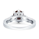 Vintage Style Round Natural Stone Wedding Ring