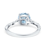 Round Natural Stone Wedding Ring