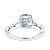 Round Natural Stone Wedding Ring