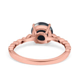 Round Natural Stone Wedding Ring