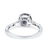 Round Natural Stone Wedding Ring