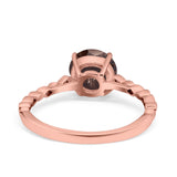 Round Natural Stone Wedding Ring