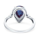Pear Teardrop Natural Stone Wedding Ring
