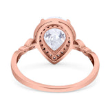Pear Teardrop Natural Stone Wedding Ring