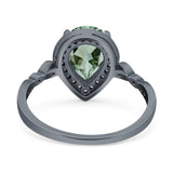 Pear Teardrop Natural Stone Wedding Ring