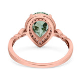 Pear Teardrop Natural Stone Wedding Ring