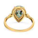 Pear Teardrop Natural Stone Wedding Ring