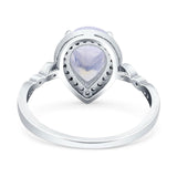 Pear Teardrop Natural Stone Wedding Ring