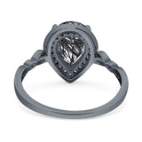 Pear Teardrop Natural Stone Wedding Ring