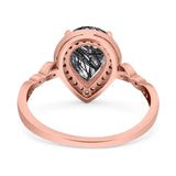 Pear Teardrop Natural Stone Wedding Ring