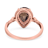 Pear Teardrop Natural Stone Wedding Ring