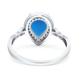 Pear Teardrop Natural Stone Wedding Ring