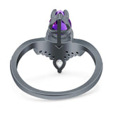 Pear Teardrop Natural Stone Wedding Ring