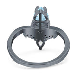 Pear Teardrop Natural Stone Wedding Ring