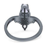 Pear Teardrop Natural Stone Wedding Ring