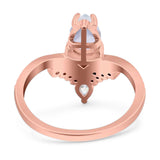 Pear Teardrop Natural Stone Wedding Ring