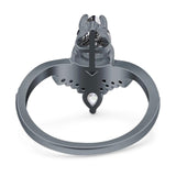 Pear Teardrop Natural Stone Wedding Ring