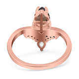 Pear Teardrop Natural Stone Wedding Ring