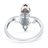 Pear Teardrop Natural Stone Wedding Ring