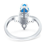 Pear Teardrop Natural Stone Wedding Ring