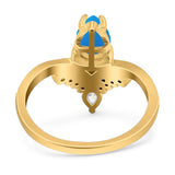 Pear Teardrop Natural Stone Wedding Ring